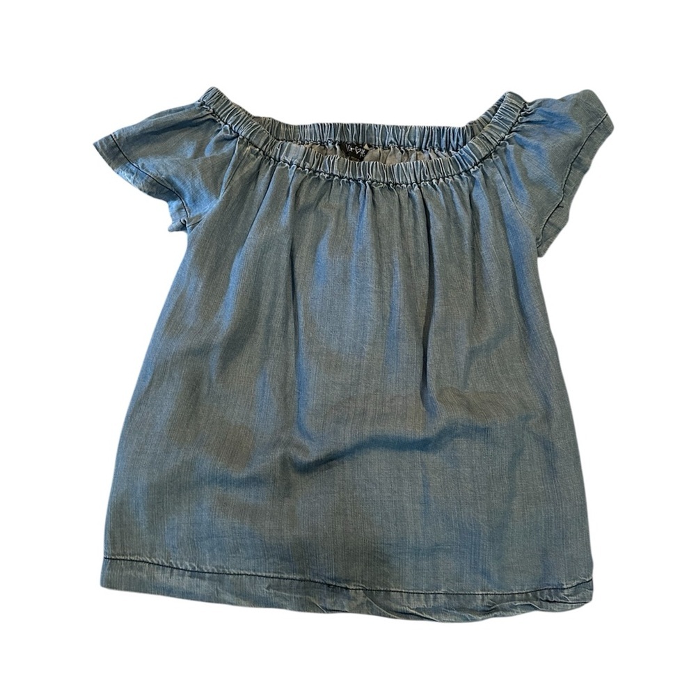 Women’s Blue Off-Shoulder Top